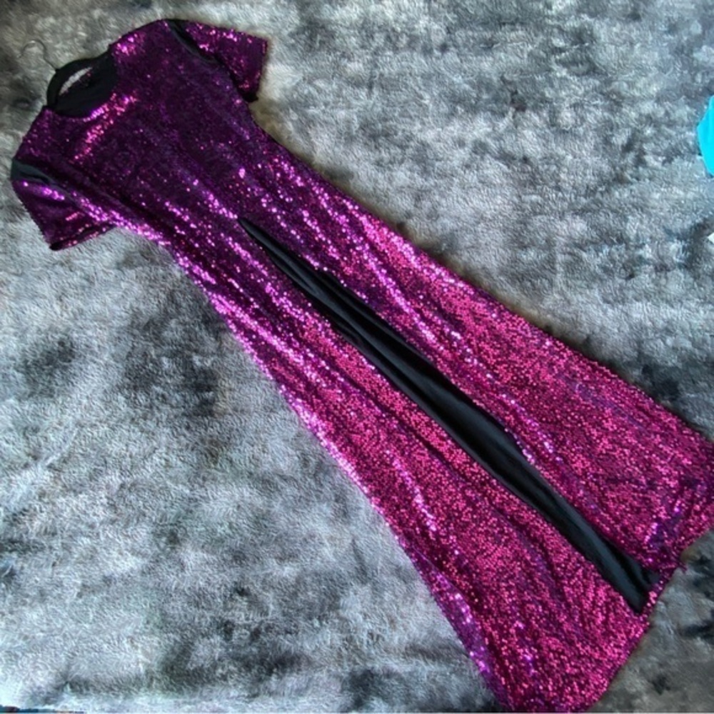 Little Black Diamond Float On Sequin Tunic - Candy Pink